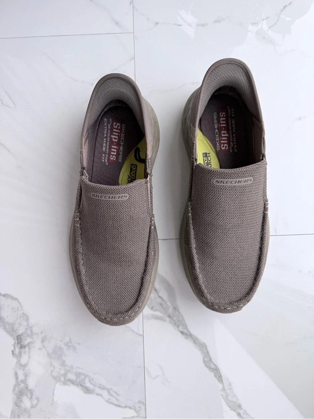 Skechers Parson Ralven Slip-Ins Sneakers Men 9.5 Taupe Hands Free Relaxed Fit
